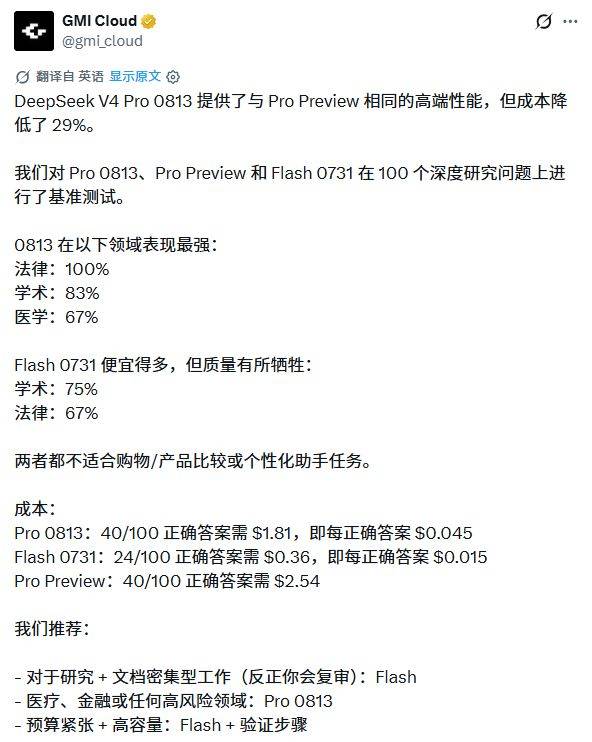 DeepSeek V4 Pro凌晨突然更新:性价比炸裂,但仍需打磨